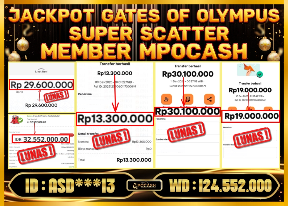 MPOCASH JACKPOT GATES OF OLYMPUS SUPER SCATTER